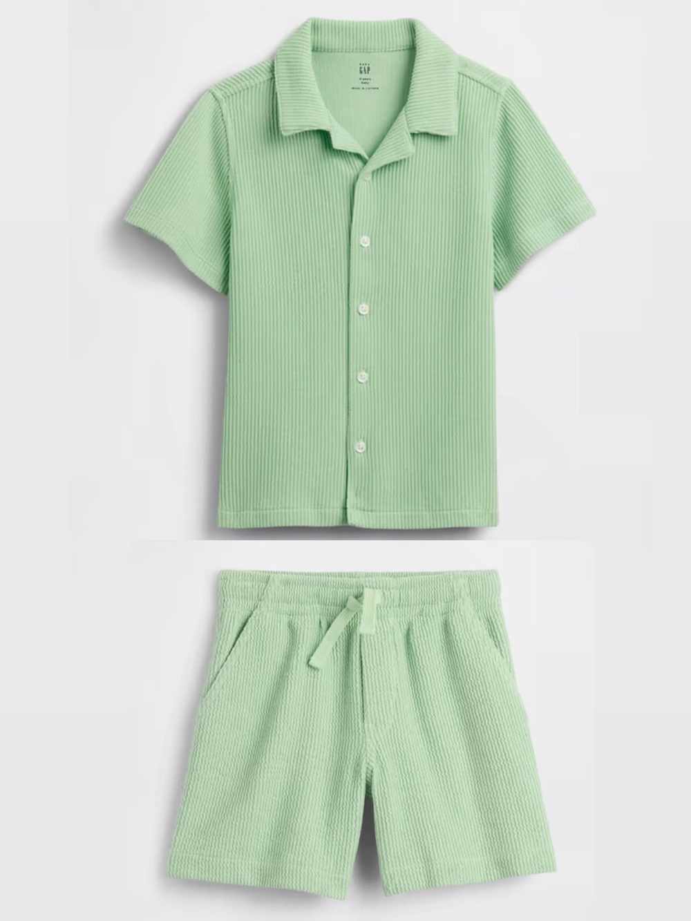 Gap Jacquard Ribbed Shirt & Shorts